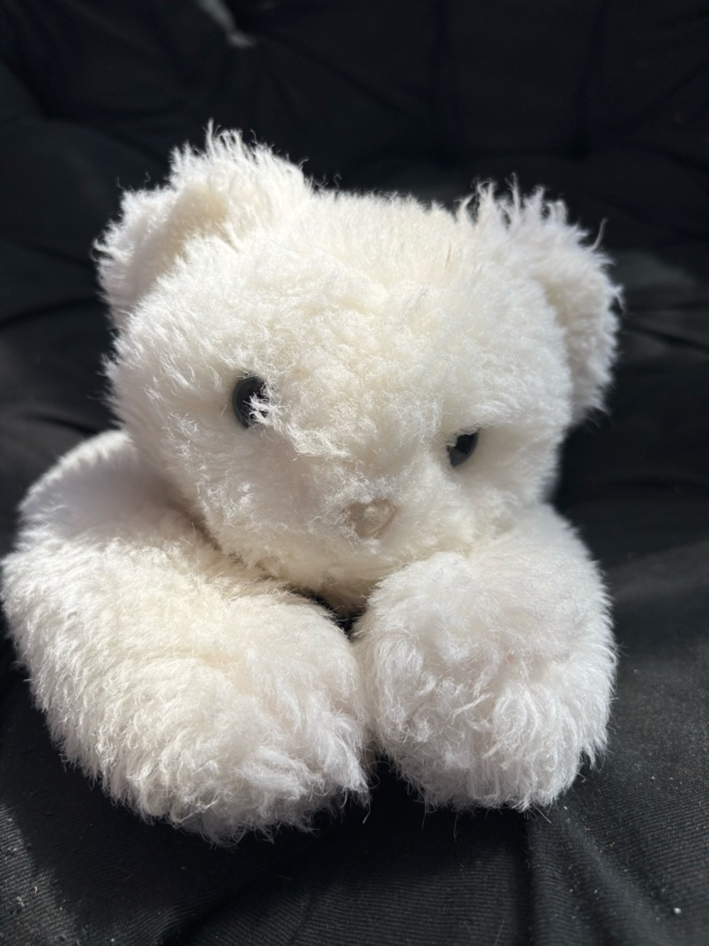 Korea vintage 1985 GUND White Cat Long Tail